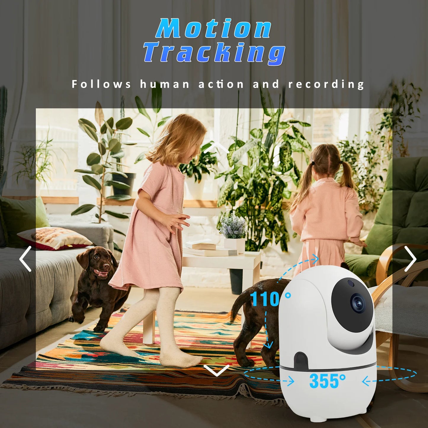 Smart WiFi Baby Monitor Camera – 360° Indoor Security with Sleep Tracking, Alerts & Night Vision