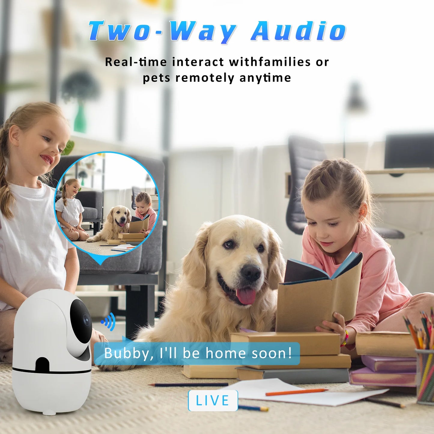 Smart WiFi Baby Monitor Camera – 360° Indoor Security with Sleep Tracking, Alerts & Night Vision