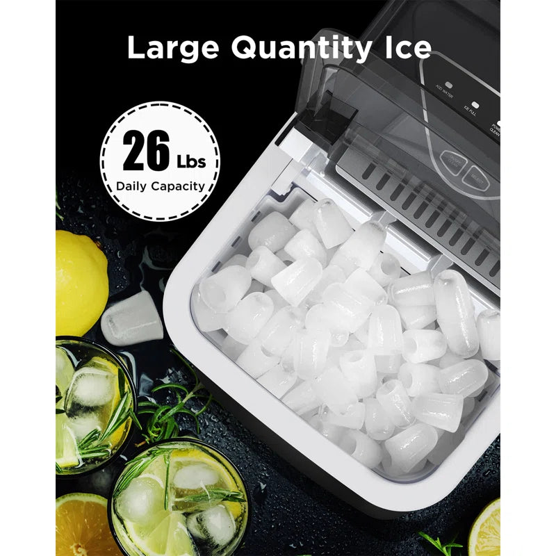 Bullet Ice Maker – 26 Lb. Daily Production with Self-Cleaning Function