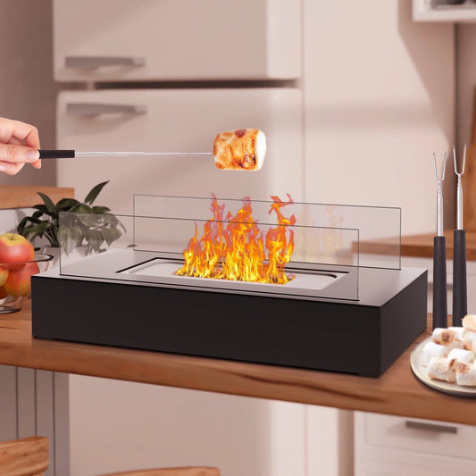 Tabletop Ventless Fireplace – Portable Fire Pit for Indoor & Outdoor Use, Ideal Holiday Gift