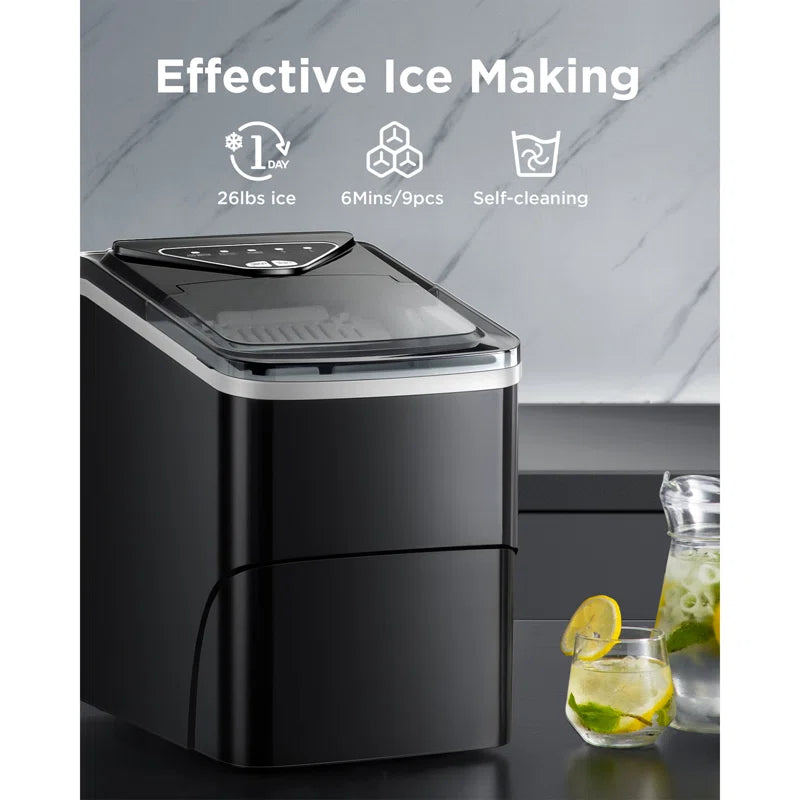 Bullet Ice Maker – 26 Lb. Daily Production with Self-Cleaning Function