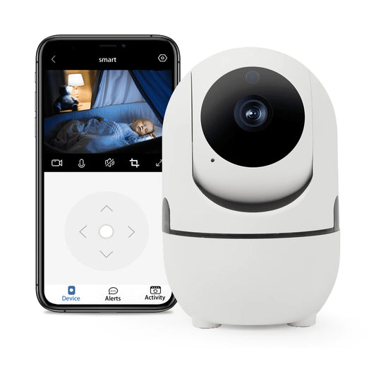 Smart WiFi Baby Monitor Camera – 360° Indoor Security with Sleep Tracking, Alerts & Night Vision