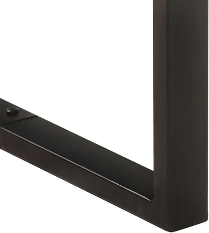 Modern Rustic Dining Table – Solid Acacia Wood Top with Black Metal Legs, 70.9” Long