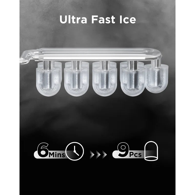 Bullet Ice Maker – 26 Lb. Daily Production with Self-Cleaning Function