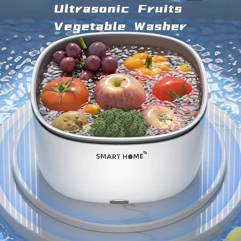 Ultrasonic Food Cleaner – Vegetable & Fruit Washing Machine for Pesticide and Dirt Removal