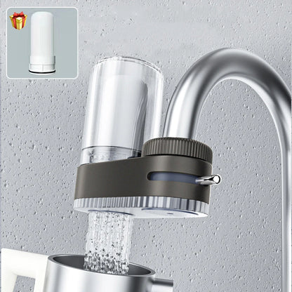 Faucet Water Filter with 2 Washable Elements – Physical Purifier for Kitchen Tap