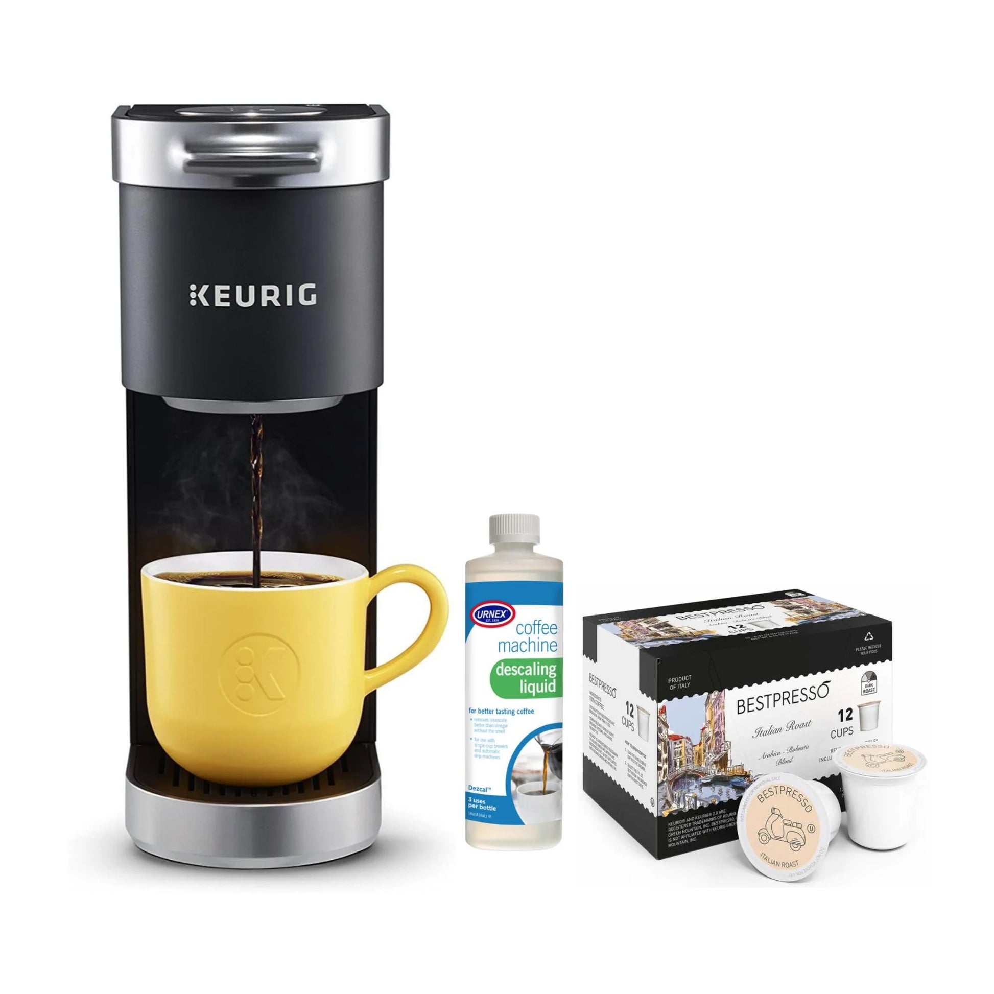 K-Mini Plus Compact Single Serve Coffee Maker – Black, Includes Accessories