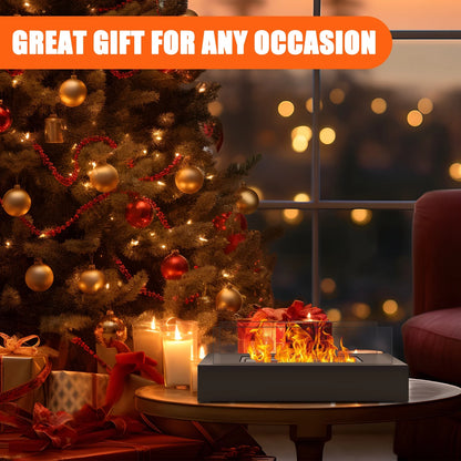 Tabletop Ventless Fireplace – Portable Fire Pit for Indoor & Outdoor Use, Ideal Holiday Gift
